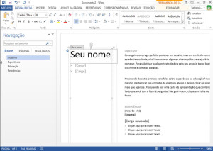 word 2013 interface